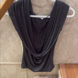 Kismet Black Drape Blouse